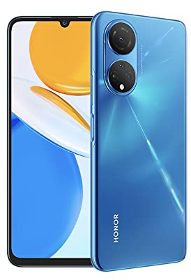 HONOR X7 Smartphone Android 11, 128 GB, 4 GB de RAM, 90 Hz, pantalla FullView de 6,57 pulgadas, cámara trasera Quad de 48 MP, adaptador de carga rápida de 22,5 W, batería de 5000 mAh, azul