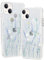 Clear Phone Case Compatible with iPhone 14 Soft Silicone Shockproof Transparent TPU Protective Daisy Floral Lavenders Patterns Design Case Girls&Women Cute Cover
