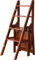 Pliable Bibliothèque Escabeau Tabouret Décoratifs Étagère Pour Accueil Cuisine Placards Meubles,Woodrow Échelle Pliable,Portable Escabeau,Pliable Escabeau Chaise ( Color : Noyer , Size : 35x46x88.5cm