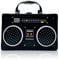 JeVenis Back To The 90s Kostüm 90er Jahren Party Dekorationen Damen Back To The 90s Schräge Schultertasche 90s Kettenbeutel Radio Handtasche