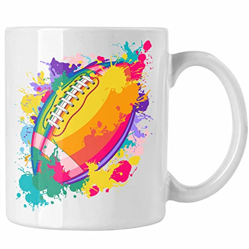 Trendation - American Football Tasse Geschenk Football-Spieler Geschenkidee (Weiß)