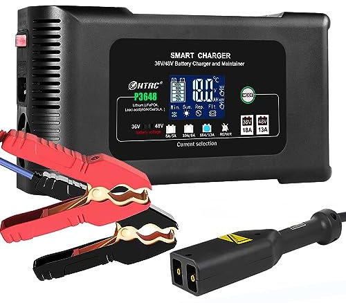 Golf Cart Battery Charger 36V 18A 48V 13A Replacement for EZGO TXT Club Car Golf Cart with D Plug, Lithium, LiFePO4, Lead Acid AGM/Gel/SLA Ez Charger