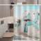 Musihy Duschrollo 200 cm Breit, Duschrollo für Badewanne Weiß Gebäude Shower Curtains Extra Wide