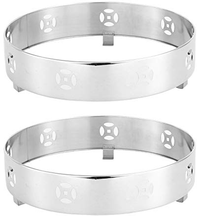 Obahdirry 2Pcs Wok Attachment Braziers Fire Basket Gas Hobs Ring Support Attachment Ring Gas Stove Wok Ring Pot Stand Pan Holder