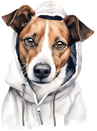 GRAZDesign Wandtattoo Hund Jack Russell Terrier Cooles Motiv für Wohnzimmer, Schlafzimmer, Jugendzimmer, Wandsticker als Wanddeko, Wandaufkleber - 56x40cm
