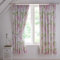 Dreams & Drapes - Wisteria Pink Floral Curtains W66 x L72 (168 x 183cm) - Botanical Pencil Pleated Drapes - Baby Pink Flower Spring Curtains in Blush