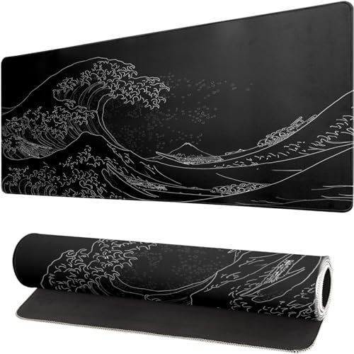 INFIBLA Tappetino mouse XXL Art, Con base in gomma antiscivolo e con rifiniture di alta qualitá, 80 x 30 cm, 100% waterproof, Tappetino mouse