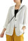 Yeooa Damen Leinen Blazer leichte atmungsaktive Sonnencreme Leinen Jacke Frühling und Herbst Mode lässige Retro-Trend Baumwoll Jacke (Weiß,XXL)