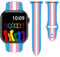 Transgender Pride Watch Bands Compatible with Apple Watch 38mm 40mm 41mm for Women Men Trans Pride Silicone Smartwatch Wristbands Strap for iWatch Series Ultra SE 9 8 7 6 5 4 3 2 1