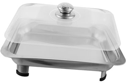 MagiDeal Rôtissoire à poisson avec couvercle, plateau de service pour poisson grillé, service de restauration, four à manger, assiette rectangulaire pour