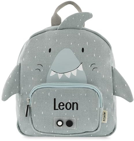 upstitch studio Kindergartenrucksack personalisiert mit Namen Hai Small (Hai, Rucksack SMALL)