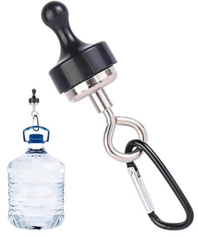 Ruwshuuk Magnetic Carabiner | Aluminum Alloy D Ring Garage Hooks for Cabinet - Outdoor Magnetic Hooks, Wall Hanger Organizer Holder for Toolbox, Grill, Cabins