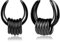 DOEARKO Ohr Flesh Tunnel 1 Paare Tunnel Plugs Ohr Piercing Plug mit Anhänger Double Flared Piercing Schmuck Edelstahl Ohr Expander Ohrplugs für Frauen und Männer（10mm,Schwarz）