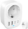 Reiseadapter, Universal Reise Australien Deutschland Stecker mit 2 USB-C 2 USB-A, Steckdosenadapter für EU nach China/Neuseeland/Argentinien Reise für Wandladegerät Ladestation