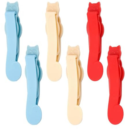 VARKAGE 6 Stück Lesezeichen, Bunte Bookmark für Leseliebhaber, Silikon Lesezeichen mit Clip-Design