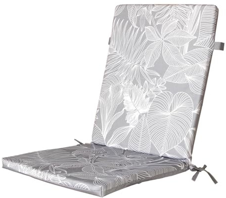 Atout Ciel Coussin de Fauteuil d'extérieur Bicolore en Tissu déperlant 90x40cm, 6 Variantes, Gris
