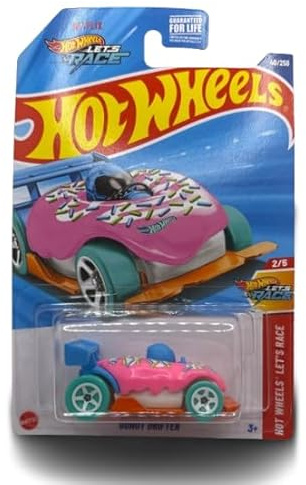 Hot Wheels Donut Drifter, Let's Run Series 2/5, 1:64 Scale Diecast Metal Car