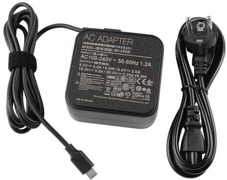 45 W USB C Caricabatterie per ASUS BR1402F BR1402C BR1102F BR1102C ExpertBook B7402FBA B1 B1502CGA B1502CBA B1502 Chromebook CZ11 CR11 CM14 Flip CZ1104F CZ104CMCM104CM104CM104CM104CM104CM104 2A CZ11
