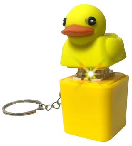 Duck Fidget Toy Keychain, Quacking Duck Fidget Toy Keychain, Duck Keyboard Keycaps Anxietys Relief Toy, Keychain Stress Reliever Squeaky,Ducky Caps Keychain,Keycaps That Quack,Key Board Clicker