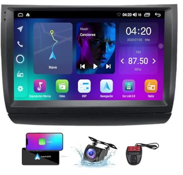 ZZPHKK Android 13 9 Zoll Touch Display Auto Radio Player für Toyota Prius XW20 II 2 2003-2011 mit Carplay Android Auto/GPS Navi/DSP/4G WiFi/FM RDS DAB+/Bluetooth 5.0 Freisprecheinrichtung(NF-1)
