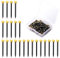 Dreamil Set di 50 chiodi per quadri, in ottone, con contenitore per unghie, per cornici, bacheche, tela (lunghezza 2,5 cm)