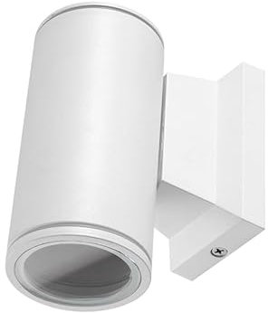 Aplique de Pared Blanco Dos Vías GU10 Sin Fuente de Luz - Iluminación Decorativa para interiores y exteriores, ideal para ambientes modernos.