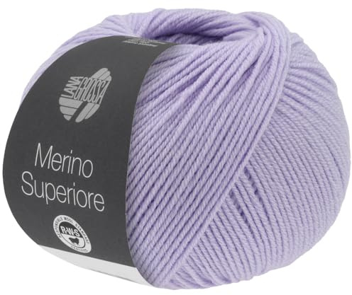 LANA GROSSA Merino Superiore | Pure, extrafeine Merinowolle waschmaschinenfest und filzfrei | Handstrickgarn aus 100% Schurwolle (Merino extrafein) | 50g Wolle zum Stricken & Häkeln | 180m Garn FB 45