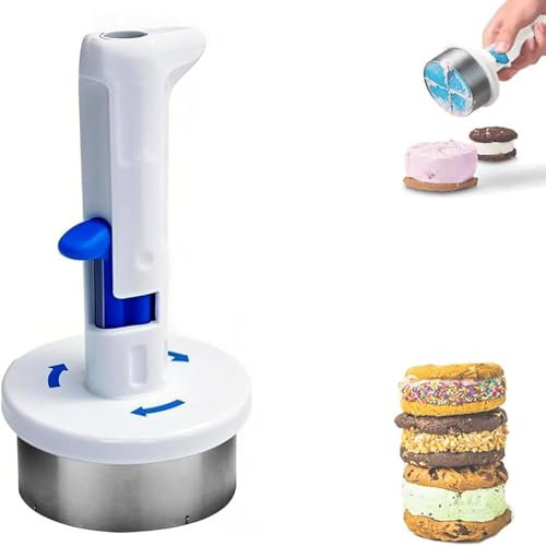 Stampo per gelato e sandwich, con una sola mano, per gelato, hamburger e biscotti, adatto per cucine e pasticcerie