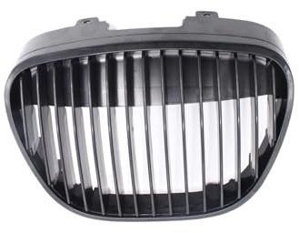 Parrilla delantera central sin emblema, compatible con Seat Ibiza Córdoba tipo 6L 2002-2009, cubierta de parachoques delantero, color negro mate.
