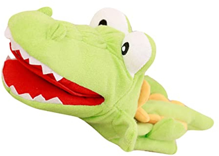 BESTonZON Handpuppe Alligator aus Kuscheltier für Rollenspiele Kindgerechtes für Geschichtenerzählen und Puppentheater
