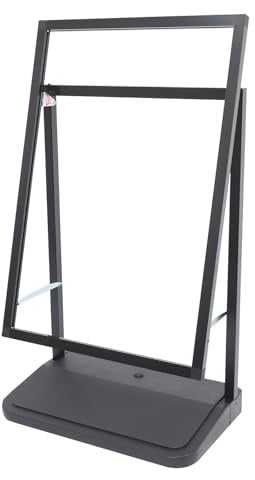 Eieblek Plakatständer Werbeschildhalter, Bodenstehender Metall Plakatständer, Gehweg-Display-Schildständer, Werbetafel, Straßenwerbung Schilderhalter, 63.5x40x111cm