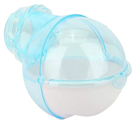 oI3tU6y Kleintierkäfig Hamster Badezimmer Toilette Maus Gerbille Haustierkäfig Box Bad Sand Zimmer Spielzeug Acryl Haus Kleintierbedarf Zubehör(Blue)