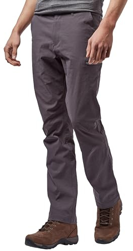 Brasher Men's Stretch Walking Trousers with DWR Finish | 94% Polyamide Fabric, Articulated Knees, Part-Elasticated Waist, Belt Included, Zipped Back Pocket