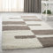 HomebyHome Shaggy Teppich 300x400 Wohnzimmer (280 x 370 cm) - Hochflor Teppich Beige und Creme Extra Weich und Flauschig - Bettvorleger Teppich für Schlafzimmer, Küche, Flur - Carpet, Halı, Kilim