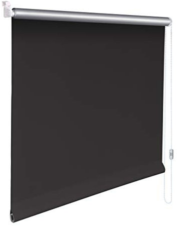 Sonnenschutz-HH® - Mini Thermo Verdunkelungsrollo Thermorollo Minirollo Rollo KLEMMFIX Seitenzugrollo Kettenzugrollo inkl. Klemmträger ohne Bohren - Außenmaß Breite 160 x 150 cm Höhe - dunkelgrau