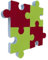 platino24 Schallabsorber-Set Puzzle aus Basotect G+ mit Akustikfilz, Akustikbild aus 2X Bordeaux, 2X Hellgrün Diagonale 360 x 50 mm