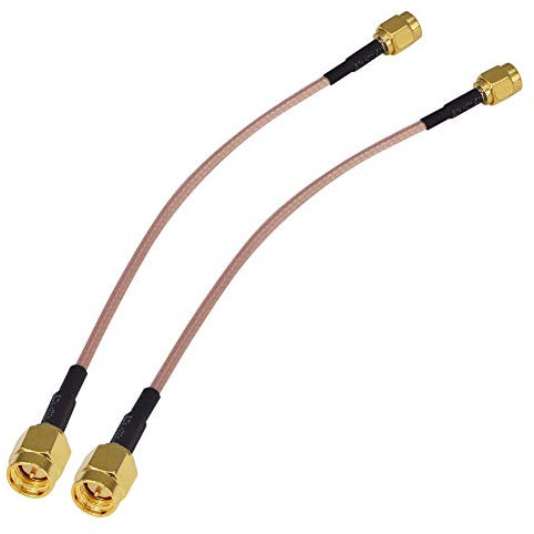 Boobrie SMA Male to Male Pigtail Cable 15CM WiFi Antenna Extension Cable RG316 WiFi Wireless Jumper Low Loss SMA Male Lead for SDR Baofeng FPV FCC Emissions Testing 2PCS