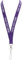 Rolseley Personalisierbares Umhängeband mit aufgedrucktem Text (Weiß/Schwarz/Silber) mit Sicherheitsverschluss - Violettes Schlüsselband mit individuellem Text