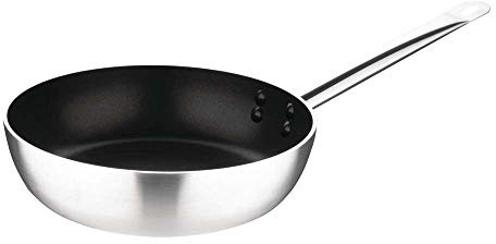 Vogue Non-Stick Induction Saute Pan Teflon Platinum Plus - 280mm 11 | Oven-safe professional pan with Teflon Platinum Plus non-stick coating. Offers even heat distribution and easy cleaning.