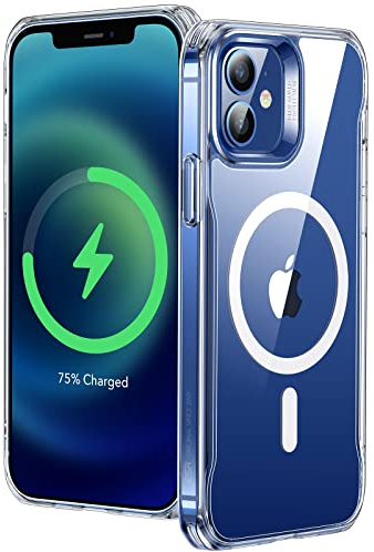 ESR für iPhone 12 Hülle/iPhone 12 Pro Hülle, Kompatibel mit MagSafe, Classic Hybrid Magnet Handyhülle iPhone 12/12 Pro Case Militärnorm Sturzschutz Kratzfeste Rückseite, Klar