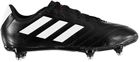 adidas Mens Goletto VII Football Boots Soft Ground Lace Up Padded Ankle Collar Black/White UK 11 (46)