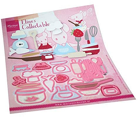 Marianne Design Sammlerstücke, Küchenzubehör, aufwendige Designs und geprägte Details für Papierbastelarbeiten, Rosa, 12,8 x 9,1 cm