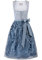 Stockerpoint Damen Sidonia Midi Dirndl, Rauchblau, 40