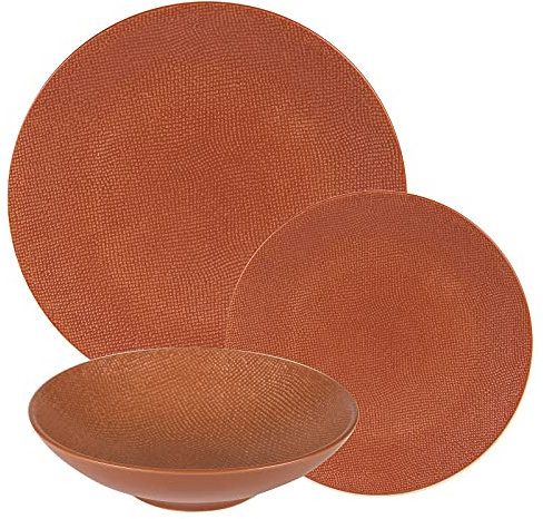 Table Passion - Service d'assiettes Vésuvio terra 18 pièces