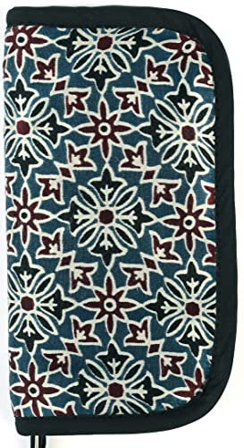 Lantern Moon Knitting Accessories Case – Cotton Zipped Tool Bag – Storage for Knitting Equipment, Crochet Hooks, Cables, Notions – 19 x 10.5 x 3cm