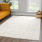 payé Teppich Wohnzimmer - Hochflor - Boho - Cream - 200x290cm - Einfarbig - Modern Raute Meliert Muster - Skandinavisch Flauschig Weich - Wohnteppich Schlafzimmer Dekoration