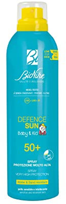Bionike Defence Sun Baby & Kid Spray solaire SPF 50+ pour la peau délicate des enfants Protège et protège la peau de la peau 200 ml