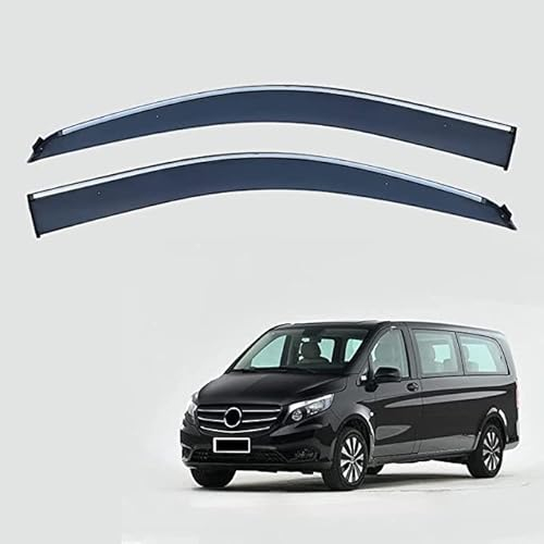 Auto Windabweiser für Mercedes-Benz Vito 2010-2021 Autofenstervisiere Regenschutz Vent Visier Seitenwindabweiser Rauchabzug Schatten Zubehör 4Pcs