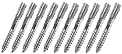 Stockschrauben M3x40-10 Stück - Edelstahl V2A Rostfrei mit Innensechskant - Schraubstifte - Holzschrauben (10 Stück M3x40 (mit Innensechskant))