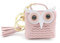 Zoomers Schlüsselanhänger eule. Schlüsselanhänger mit Mini Tasche für Ohrhörer/Münzen. Eulen Schlüsselanhänger in PU als Taschenanhänger. Schlüsselanhänger Lustig für Frauen Mädchen